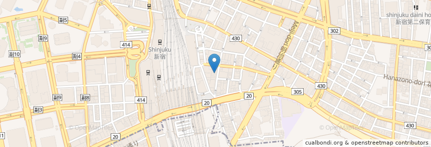 Mapa de ubicacion de 三平酒寮 en 日本, 東京都, 新宿区.