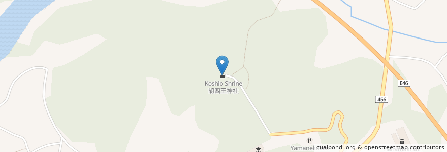 Mapa de ubicacion de 胡四王神社 en Japan, 岩手県, 花巻市.