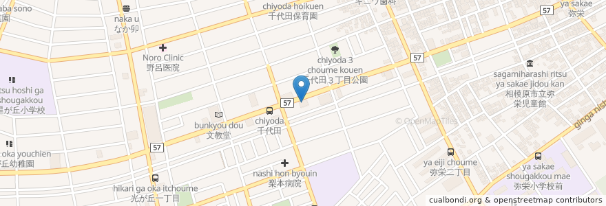 Mapa de ubicacion de 味の民芸 en 일본, 가나가와현, 相模原市, 中央区.
