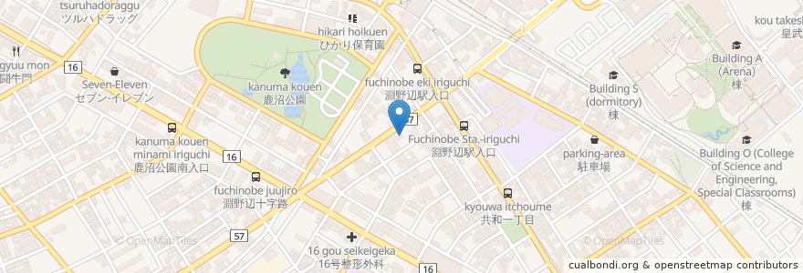 Mapa de ubicacion de 炭火焼肉 七輪房 en Japan, Kanagawa Prefecture, Sagamihara, Chuo Ward.