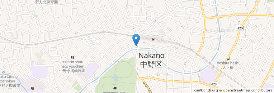 Mapa de ubicacion de だるま en 日本, 東京都, 中野区.