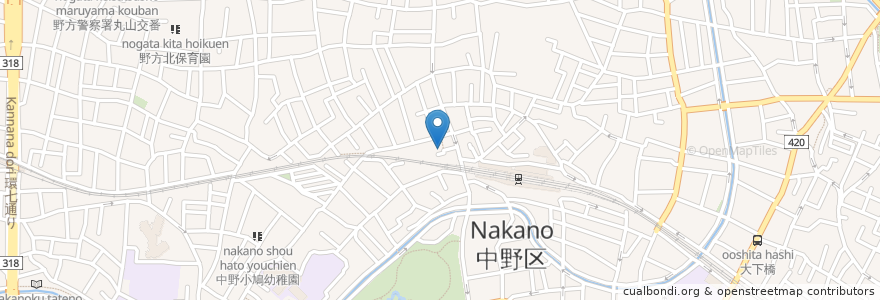Mapa de ubicacion de 魚きく en Jepun, 東京都, 中野区.
