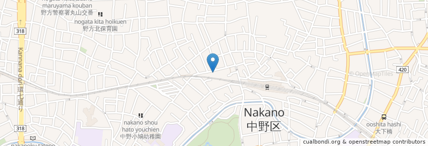 Mapa de ubicacion de 鈴木歯科医院 en Giappone, Tokyo, 中野区.