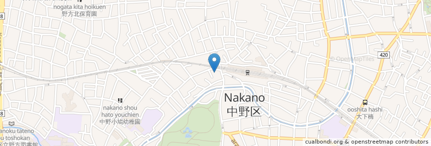 Mapa de ubicacion de あむごん en Jepun, 東京都, 中野区.
