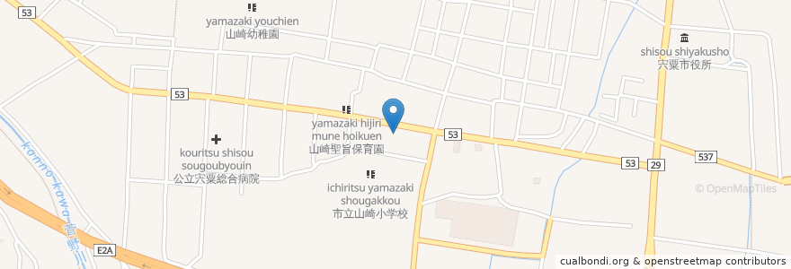 Mapa de ubicacion de 防災センター en Giappone, Prefettura Di Hyōgo, 宍粟市.