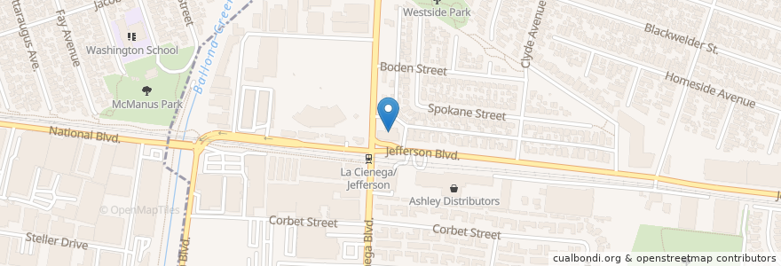 Mapa de ubicacion de Arby's en アメリカ合衆国, カリフォルニア州, Los Angeles County, ロサンゼルス.