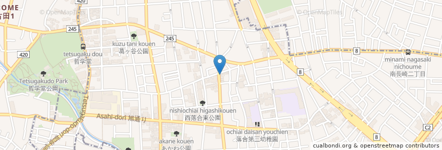 Mapa de ubicacion de くろさか歯科クリニック西落合 en 日本, 東京都, 中野区, 新宿区.