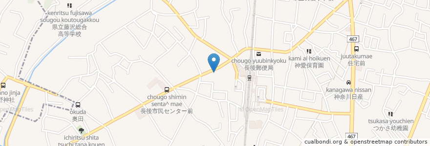 Mapa de ubicacion de ダイレクトパーク en Japón, Prefectura De Kanagawa, 藤沢市.