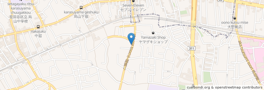 Mapa de ubicacion de そば処 蘆花庵 en ژاپن, 東京都, 世田谷区.
