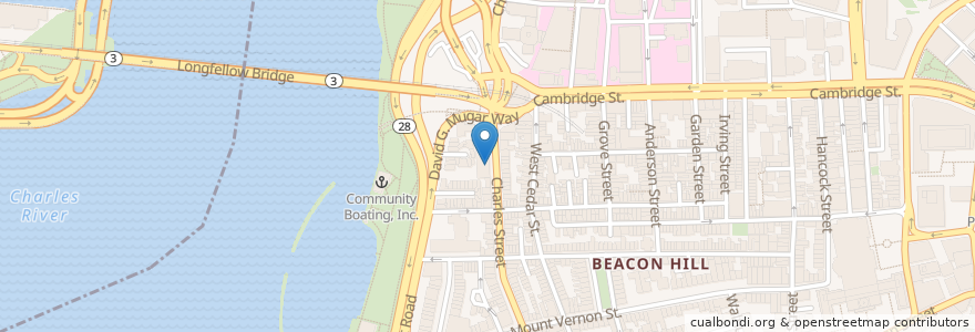 Mapa de ubicacion de J.P. Licks en Estados Unidos Da América, Massachusetts, Suffolk County, Boston.