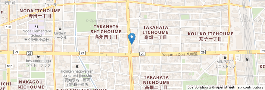 Mapa de ubicacion de どんまい en Japón, Prefectura De Aichi, Nagoya, 中川区.