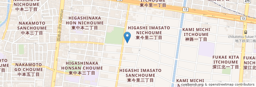 Mapa de ubicacion de スギドラッグ en 일본, 오사카부, 오사카, 東成区.