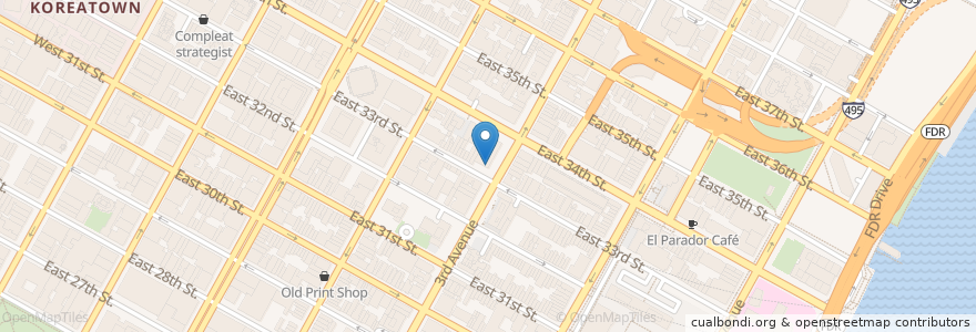 Mapa de ubicacion de Agave en 美利坚合众国/美利堅合眾國, 纽约州 / 紐約州, 纽约, 纽约县, Manhattan, Manhattan Community Board 6.