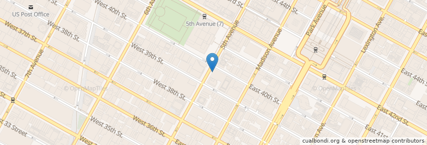Mapa de ubicacion de Mid-Manhattan Library en Соединённые Штаты Америки, Нью-Йорк, Нью-Йорк, Округ Нью-Йорк, Манхэттен, Manhattan Community Board 5.