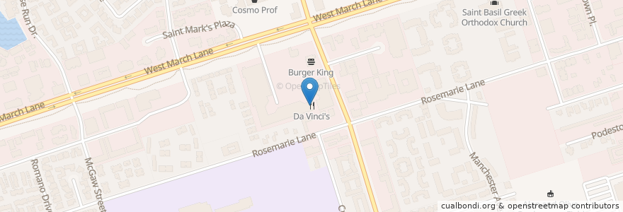 Mapa de ubicacion de Da Vinci's en United States, California, San Joaquin County, Stockton.