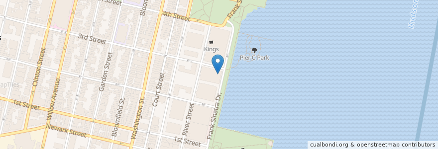 Mapa de ubicacion de Halifax en アメリカ合衆国, ニュージャージー州, Hudson County, Hoboken.