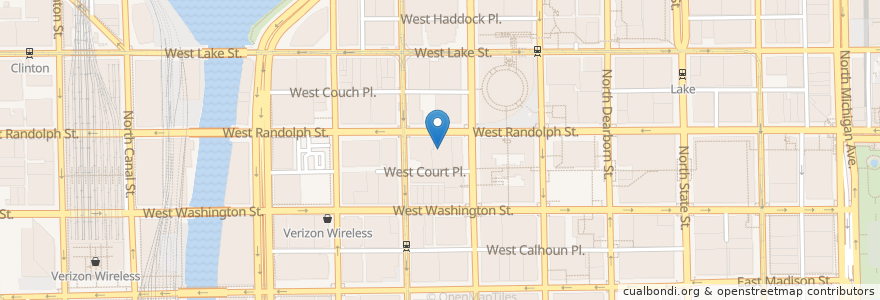 Mapa de ubicacion de Cadillac Palace Theatre en Estados Unidos Da América, Illinois, Chicago.