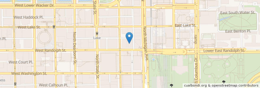 Mapa de ubicacion de Storefront Theater en アメリカ合衆国, イリノイ州, シカゴ.