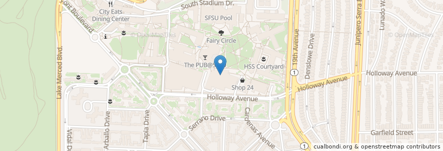 Mapa de ubicacion de Peet's Coffee en アメリカ合衆国, カリフォルニア州, サンフランシスコ, San Francisco.
