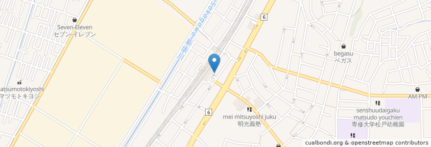 Mapa de ubicacion de 微巣登路 en 日本, 千葉県, 松戸市.