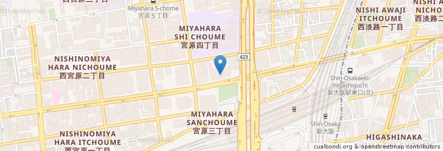 Mapa de ubicacion de 三井住友銀行 en Japon, Préfecture D'Osaka, 大阪市, 淀川区.