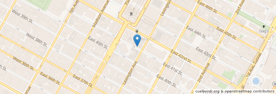 Mapa de ubicacion de Pokeworks en Соединённые Штаты Америки, Нью-Йорк, Нью-Йорк, Округ Нью-Йорк, Манхэттен, Manhattan Community Board 5.