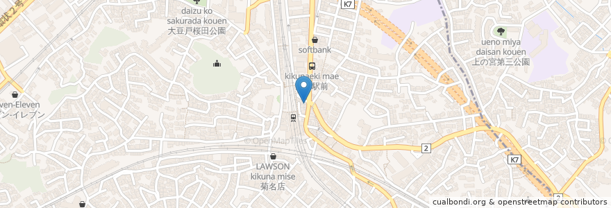 Mapa de ubicacion de りそなクイックロビー en اليابان, كاناغاوا, 横浜市, 港北区.