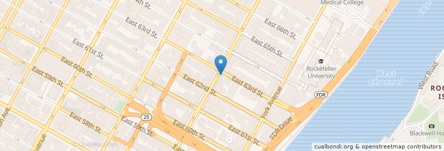 Mapa de ubicacion de Totoya en 미국, 뉴욕, New York, New York County, Manhattan, Manhattan Community Board 8.