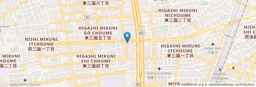 Mapa de ubicacion de マクドナルド en ژاپن, 大阪府, 大阪市, 淀川区.