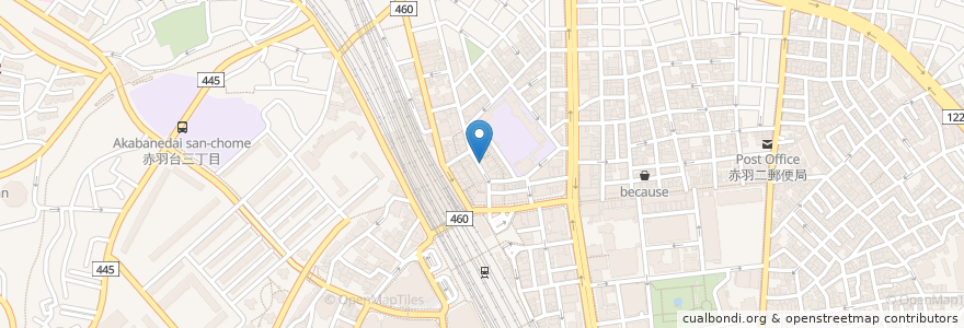 Mapa de ubicacion de 東京チゲ屋 en 日本, 東京都, 北区.