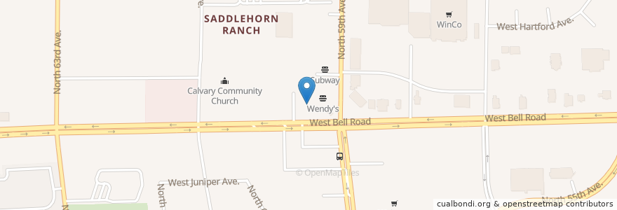 Mapa de ubicacion de Silver Q Lounge And Hookah en アメリカ合衆国, アリゾナ州, Maricopa County.
