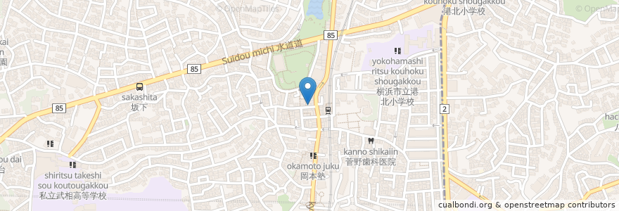 Mapa de ubicacion de 山口屋 en 日本, 神奈川縣, 横滨市.