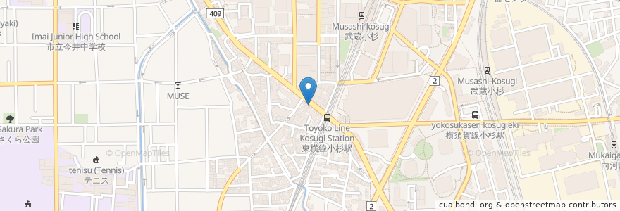 Mapa de ubicacion de みずき家 en ژاپن, 神奈川県, 川崎市, 中原区.