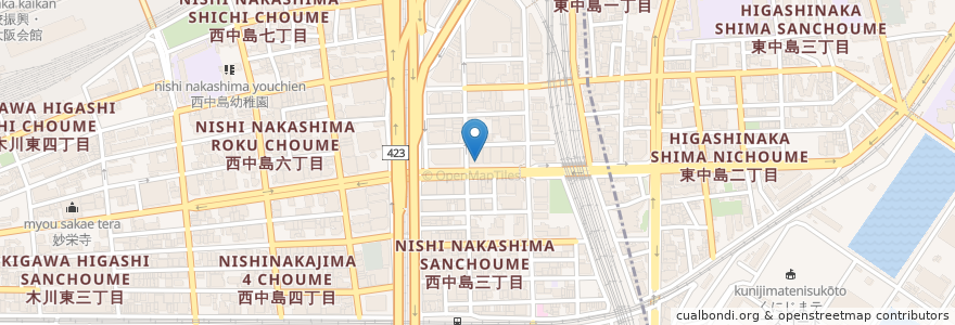 Mapa de ubicacion de やよい軒 en Japan, 大阪府, Osaka, 淀川区.