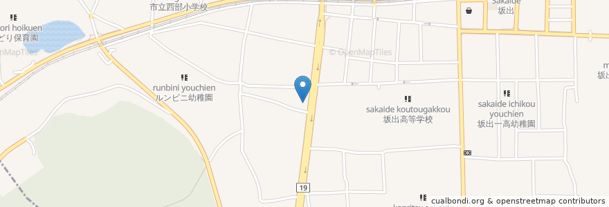 Mapa de ubicacion de 日の出製麺所 en 日本, 香川県, 坂出市.