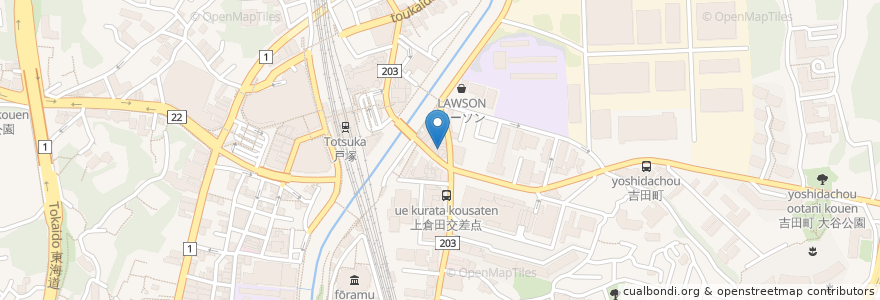 Mapa de ubicacion de ガスト en Japan, Präfektur Kanagawa, Yokohama, 戸塚区.