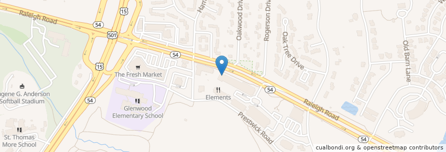 Mapa de ubicacion de Tobacco Road Sports Cafe en United States, North Carolina, Orange County, Chapel Hill.