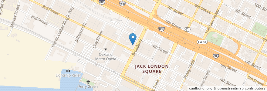 Mapa de ubicacion de Nation's Giant Hamburgers en United States, California, Alameda County, Oakland.