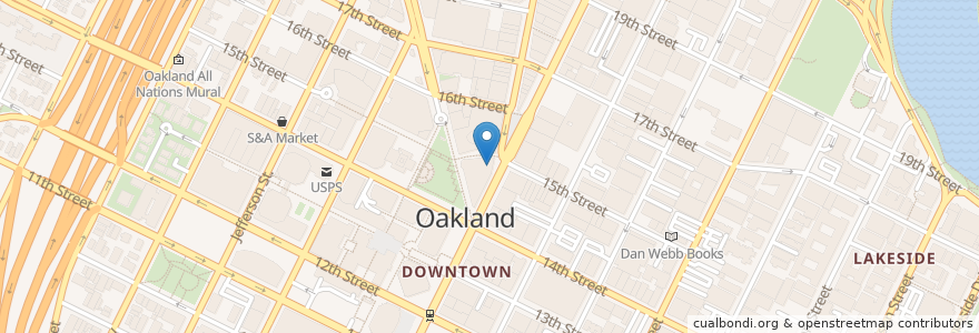 Mapa de ubicacion de Awaken Cafe en Verenigde Staten, Californië, Alameda County, Oakland.