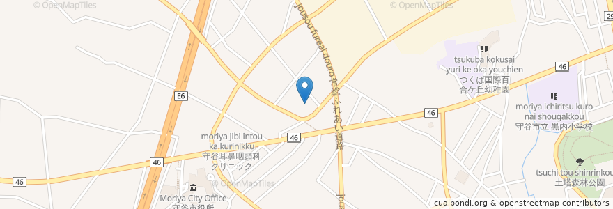 Mapa de ubicacion de 守谷慶友病院 en 日本, 茨城県, 守谷市.