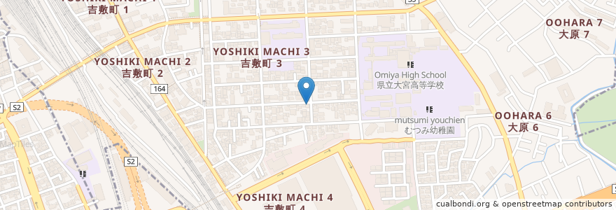 Mapa de ubicacion de 吉敷末広 en 日本, 埼玉県, さいたま市, 大宮区.