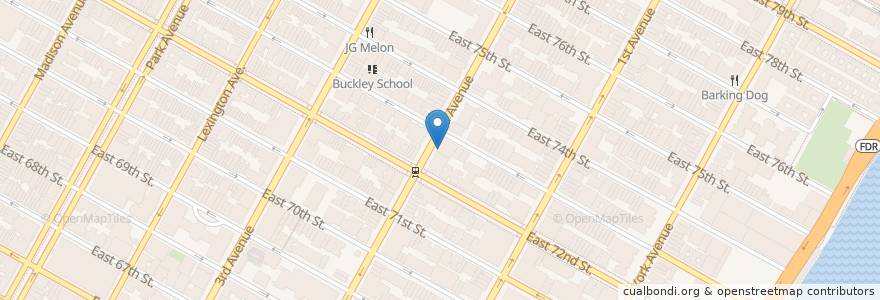 Mapa de ubicacion de Tatany en Соединённые Штаты Америки, Нью-Йорк, Нью-Йорк, Округ Нью-Йорк, Манхэттен, Manhattan Community Board 8.