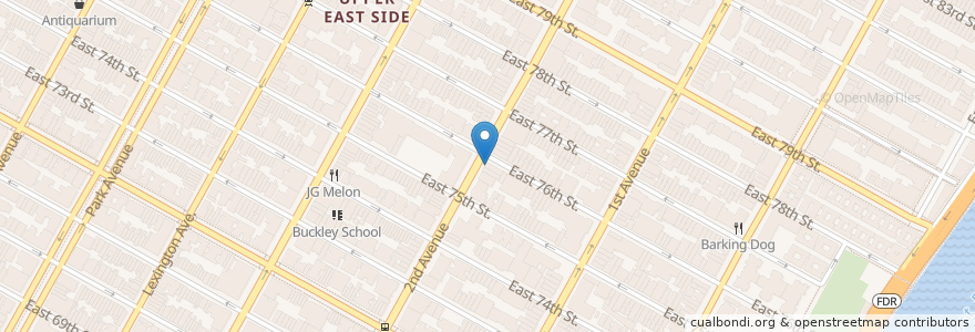Mapa de ubicacion de Stumble Inn en Соединённые Штаты Америки, Нью-Йорк, Нью-Йорк, Округ Нью-Йорк, Манхэттен, Manhattan Community Board 8.