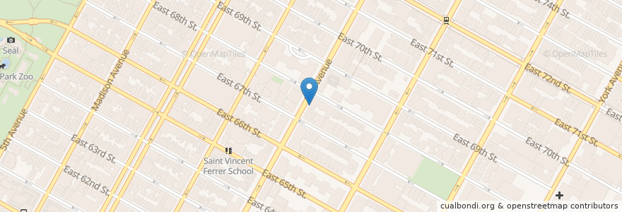 Mapa de ubicacion de America's Cafe & Grill en Соединённые Штаты Америки, Нью-Йорк, Нью-Йорк, Округ Нью-Йорк, Манхэттен, Manhattan Community Board 8.