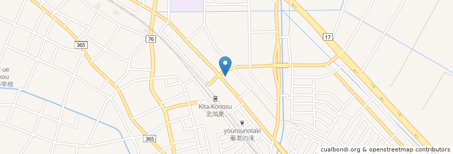 Mapa de ubicacion de 埼玉りそな銀行 en Japão, 埼玉県, 鴻巣市.