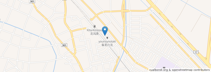 Mapa de ubicacion de しみず快生堂 en Japan, Präfektur Saitama, 鴻巣市.