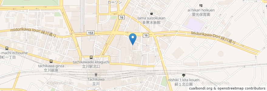 Mapa de ubicacion de 村上クリニック en اليابان, 東京都, 立川市.