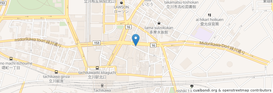 Mapa de ubicacion de 二十九代目哲麺 en Giappone, Tokyo, 立川市.