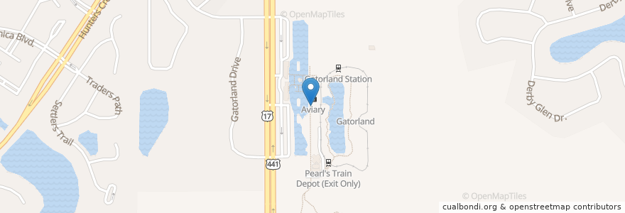 Mapa de ubicacion de Uncle Charlie's Bait Shack en United States, Florida, Orange County.