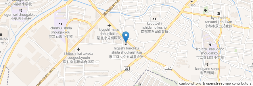 Mapa de ubicacion de 京都生協醍醐山科ホームヘルプサービス en ژاپن, 京都府, 京都市, 伏見区.